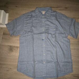 Casual Light Blue Button Down Shirt for Men